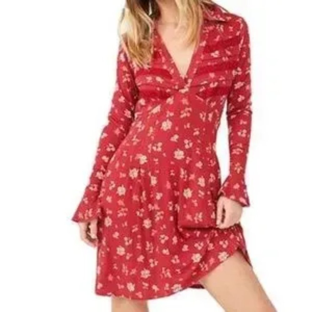 Free People Good Days Mini Floral Boho Dress Size XL NEW